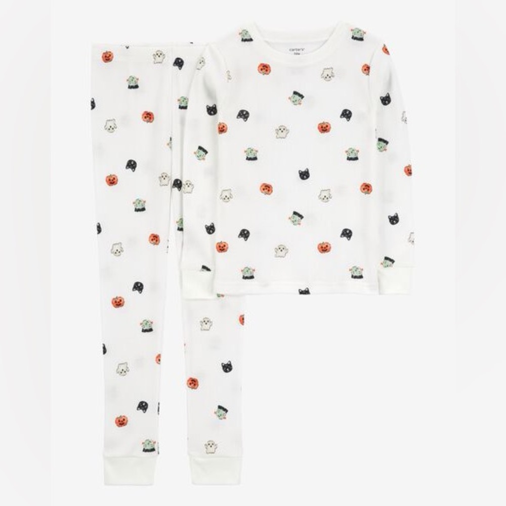 Kid 2-Piece Halloween Cotton Blend Pajamas